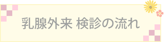 乳腺外来　検診の流れ